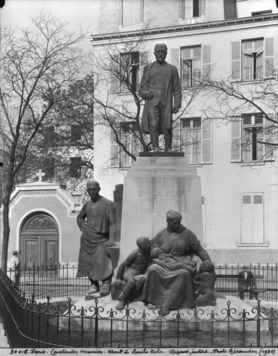 Monument to Emile Zola, Avenue Emile Zola, Paris, c.1902-09 by Constantin Emile Meunier
